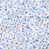 100pcs 6mm Acrylic Letter Beads Mixed Alphabet for Jewelry Making