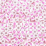 100pcs 6mm Acrylic Letter Beads Mixed Alphabet for Jewelry Making