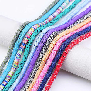 5-6mm Polymer Clay Heishi Disc Spacer Beads for DIY Jewelry Making