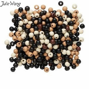 300PCS Wood Bead Bronze Bracelet Anklet Jewelry Finding
