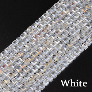 200pcs 4mm Square Austrian Crystal Beads DIY Jewelry Supply