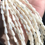 Natural Shell Beads Drop-shaped Mother Of Pearl Spacer Bead Jewelry Making