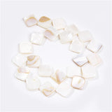 14x14mm Natural Flat Square Shell Beads Loose Pearl Mother Bead