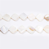 14x14mm Natural Flat Square Shell Beads Loose Pearl Mother Bead