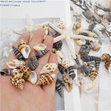82PCS Natural Conch Beads Starfish Jewelry Making Accessory