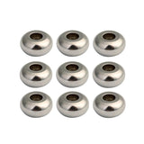 6mm Stainless Steel Spacer Beads 50pcs Rhodium