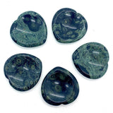 1pc Agate Stone Cabochons Heart-shaped 40x40x6mm
