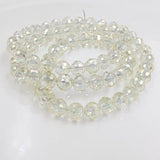30pcs 96 Faceted Crystal Round Beads Glass Beads Loose Spacer DIY Jewelry Making