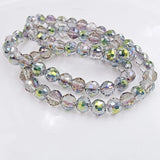 30pcs 96 Faceted Crystal Round Beads Glass Beads Loose Spacer DIY Jewelry Making