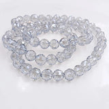 30pcs 96 Faceted Crystal Round Beads Glass Beads Loose Spacer DIY Jewelry Making