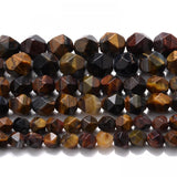 Tricolor Tiger Eye Stone Beads Faceted Spacer Beads 6 8 10mm