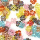 17mm Acrylic Flower Loose Beads Spacers for Jewelry Making Crafts