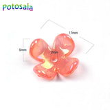 17mm Acrylic Flower Loose Beads Spacers for Jewelry Making Crafts