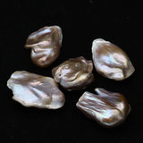 Natural Freshwater Tail Pearl Beads 25-35mm No Hole Irregular Pearl Loose Beads