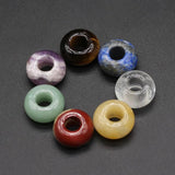 7PC Natural Crystal Abacus Beads Amethyst Tiger Eye Round Loose Beads