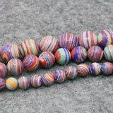 Lucky Stone Rainbow Turkey Stone DIY Loose Round Beads Jewelry Making