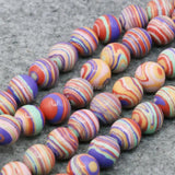 Lucky Stone Rainbow Turkey Stone DIY Loose Round Beads Jewelry Making