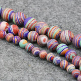 Lucky Stone Rainbow Turkey Stone DIY Loose Round Beads Jewelry Making