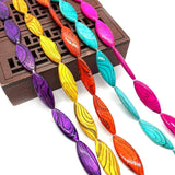 Dyed Marquise Shell Bead Stripe Jewelry DIY Necklace Earrings Boutique