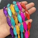 Dyed Marquise Shell Bead Stripe Jewelry DIY Necklace Earrings Boutique