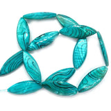 Dyed Marquise Shell Bead Stripe Jewelry DIY Necklace Earrings Boutique