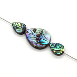 4Pcs Abalone Shell Drop Shape Leaf Beads 8-20mm Charm DIY Necklace Earrings