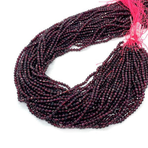 Red Garnet Round Beads 2-4 MM for Jewelry DIY