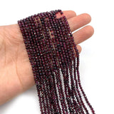 Red Garnet Round Beads 2-4 MM for Jewelry DIY