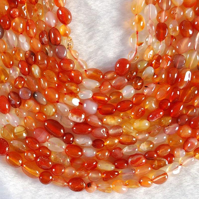 Natural Irregular Carnelian Stone Beads for DIY Bracelet Making