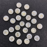 Freshwater Shell Beads 6-8mm Round Charms DIY Jewelry A-Z 26 Letters