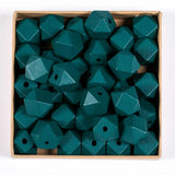 10pcs Colorful Hexagon Wood Beads for Jewelry Making DIY