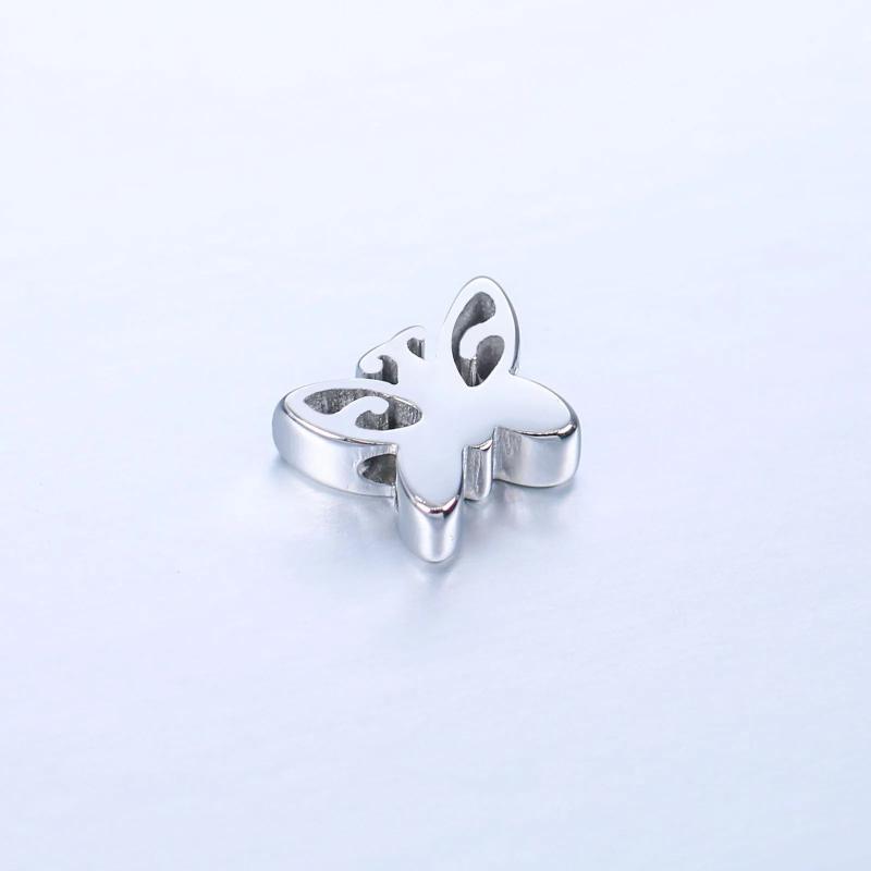 Stainless Steel Butterfly Charms Multicolor Spacer Beads 5PCs