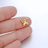 Stainless Steel Butterfly Charms Multicolor Spacer Beads 5PCs
