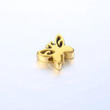 Stainless Steel Butterfly Charms Multicolor Spacer Beads 5PCs