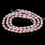 Natural Freshwater Pearl Beads Rice Shape Jewelry Making DIY