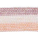 Natural Freshwater Pearl Beads Rice Shape Jewelry Making DIY