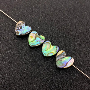 Abalone Shell Heart Beads for DIY Jewelry Making