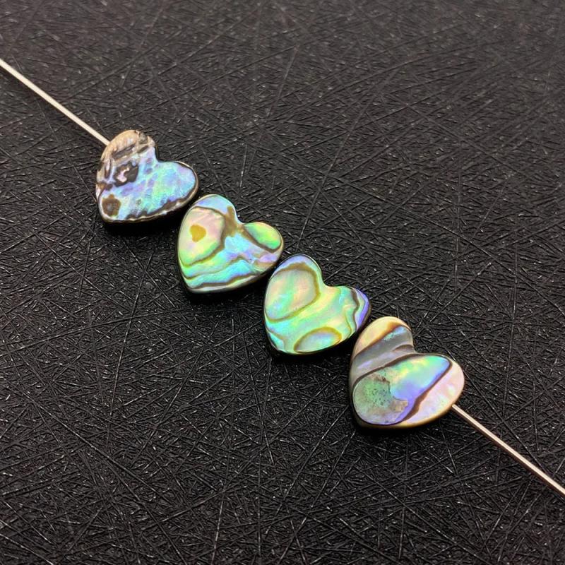 Abalone Shell Heart Beads for DIY Jewelry Making