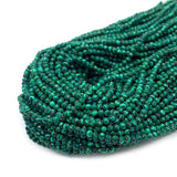 Malachite Round Beads 15 Inch Chain DIY for Jewelry Necklace Bracelet