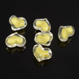 50pcs 15x21mm Heart Clear Acrylic Beads for DIY Jewelry Making