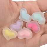 50pcs 15x21mm Heart Clear Acrylic Beads for DIY Jewelry Making