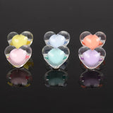 50pcs 15x21mm Heart Clear Acrylic Beads for DIY Jewelry Making
