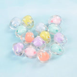 50pcs 15x21mm Heart Clear Acrylic Beads for DIY Jewelry Making
