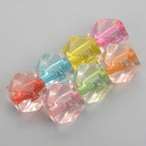 20pcs Solid Polygon Beads Acrylic Spacer for DIY Jewelry Making