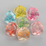 20pcs Solid Polygon Beads Acrylic Spacer for DIY Jewelry Making
