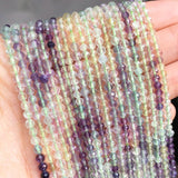 Faceted Green Fluorite Quartz Spacer Beads 15'' 3 4mm