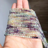 Faceted Green Fluorite Quartz Spacer Beads 15'' 3 4mm