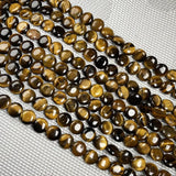 Flat Round Agates Beads Natural Stone Tiger Eye Rainbow Beads 10x10x5mm