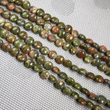 Flat Round Agates Beads Natural Stone Tiger Eye Rainbow Beads 10x10x5mm