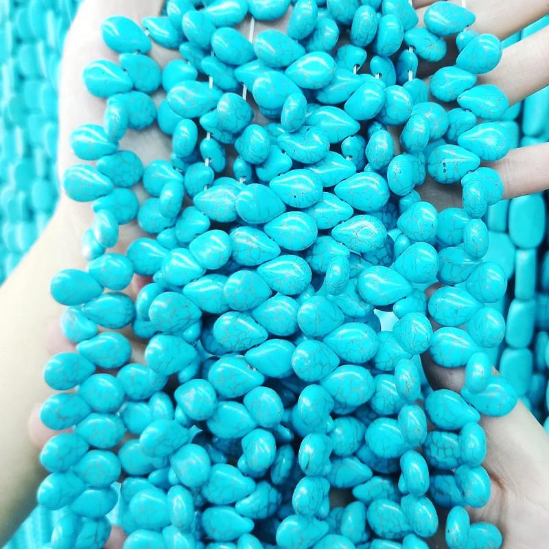 Pine Stone Flat Drop Loose Beads 10-18m for Jewelry Making